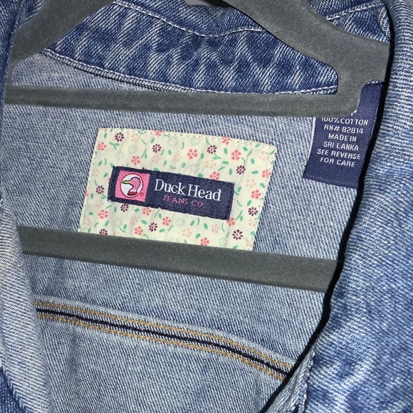 Duck Head Jeans Co blue denim classic Y2K trucker jacket Sz L (1XJP) - Picture 4 of 9